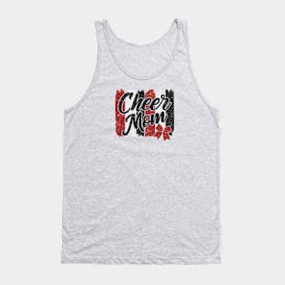 Cheer mom, red glitter faux Tank Top